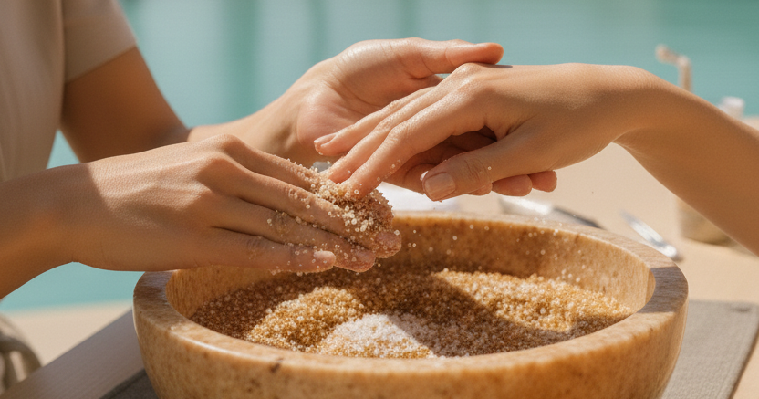 Photo of a woman getting a Desert Oasis Manicure